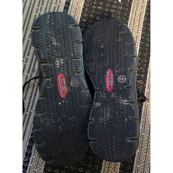Woman's Skechers Flex SR Work Shoes Black & Blue Alloy Toe Size 10 Lightly Used - Picture 5 of 8